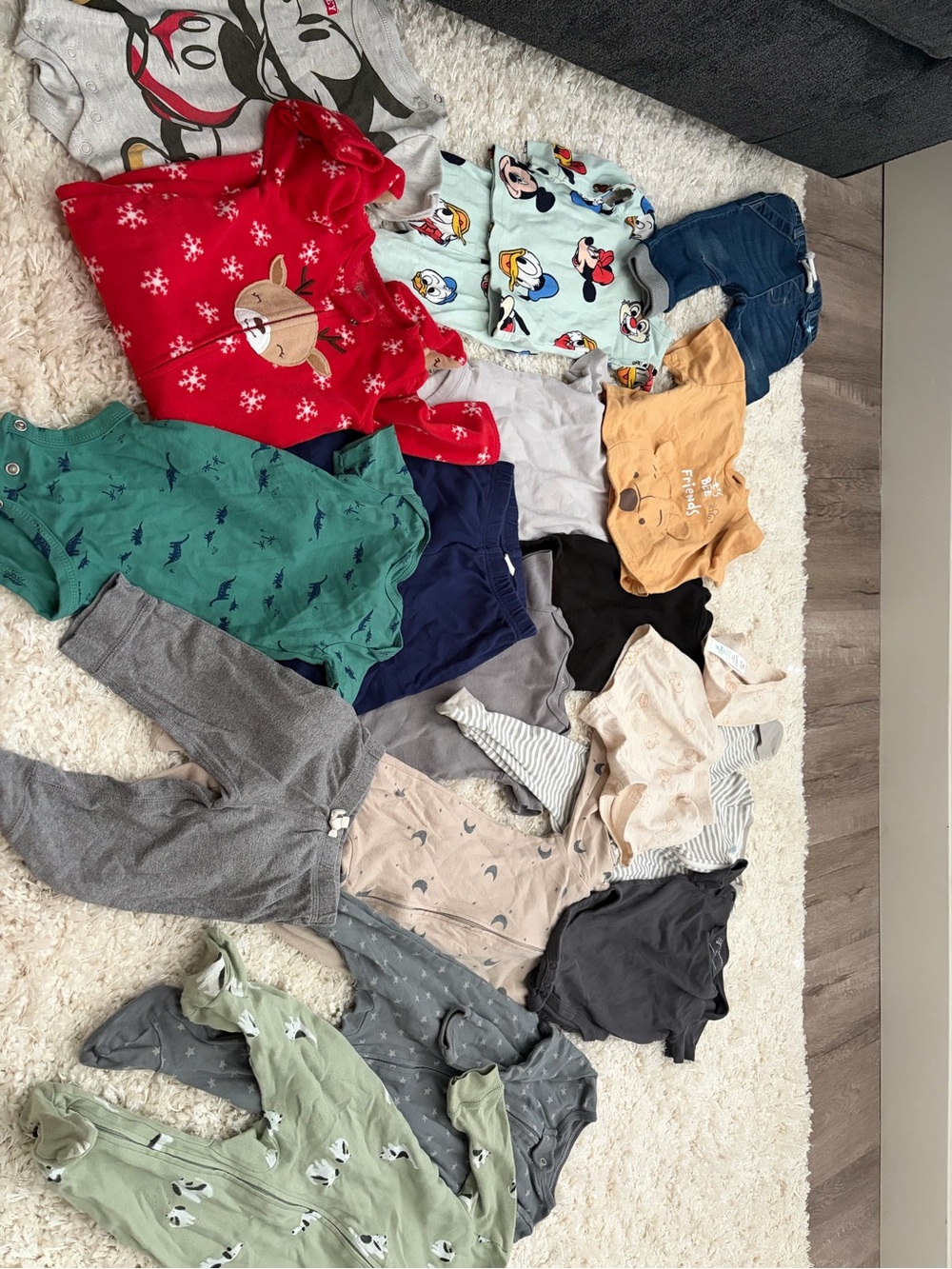 Mixed Baby Clothing Lot with Disney Mickey Pieces - Multi Color
